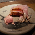 銀座 座屋 - 4.のどぐろ炙り＆肝 2014.4.1X