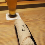 割烹さいお - 乾杯は生ビール