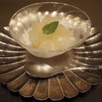 割烹さいお - 豆乳ムース＆梨コンポート