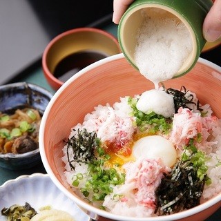 かにトロ丼のお召し上がり方