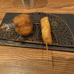 祇園下河原 おりじん - 串揚げ、手羽先とキンメダイ