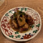 祇園下河原 おりじん - タコと九条ネギのマリネ