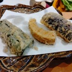 てんぷら 千の種 - ナス、カボチャ、ピーマン