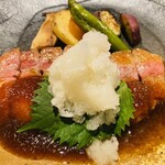 Sosaku cafe dining Teppanya - はこ豚のステーキ