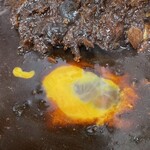 キッチン南海 神保町店 - 生タマゴを入れた状態のカツカレー