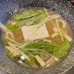 鬼怒川温泉山楽 - 湯葉うどんの味噌汁