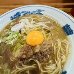 肉マシ鉄板食堂 - 【徳島ラーメン＝tp生卵】