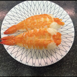 市場寿し - 蒸し海老。