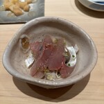 千葉たかおか - 真鯵(金谷産、昼水揚げ)、青葱(富津産)和え