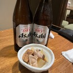 鳥々屋 - スーパードライとお通し