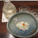 桃源洞 - 長崎の地酒「六十余州」と突出しの白和え