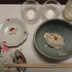 桃源洞 - 長崎の地酒「六十余州」と突出しの白和え2