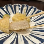 酒亭 田中 - 帆立貝とゴールドラッシュの天麩羅（酒亭 田中）2024.6