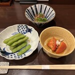 酒亭 田中 - 小鉢三品（酒亭 田中）2024.6