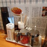 Hinoya Curry Suzuka Shirako Ten - 桌上的調味料