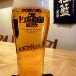 トコロテン - まずは何時ものように生ビールからのスタートです。