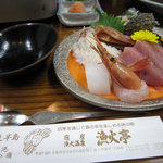 漁火亭 - 間人がにのかに刺し・お造り４種盛