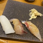 鮨 ひでぞう - イカ、アジ、シマアジ