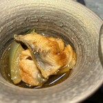 鉄板焼 石狩 - ジュンサイとフルーツトマト
      和牛の低温ローストタルタル仕立て
      鰻と賀茂茄子の含め煮