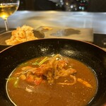 鉄板焼 石狩 - キンキあらの赤出汁