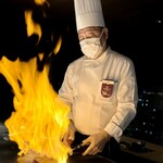 鉄板焼 石狩 - 豪快なるフランベ