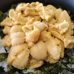 柿崎商店 海鮮工房 - うに丼(余市産 白塩水丼) アップ