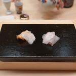 鮨 陸 - 平目、ツブ貝