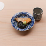 鮨 陸 - 鮟肝 椎茸 貴醸酒