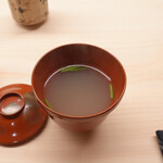 鮨 陸 - あさり汁