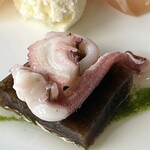 トミズダイナー - イカとタコのマリネ・モズクの煮凝り