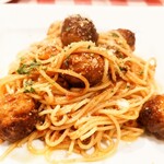 トラットリア ガバチョ - 鶏肉だんごのミートソーススパゲッティ②