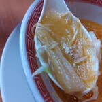 幸楽苑 - スープとメンマ