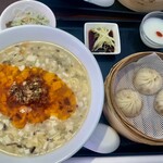 龍香 - サンラータンセット。　春雨サラダ付。