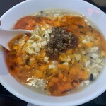 龍香 - 豆腐、卵、ひき肉と山椒の絶妙な味わい。