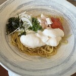 麺 あかざわ - 追い鰹生クリームと明太子の和えそば
