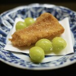 道人 - グジおかき揚げ、新銀杏