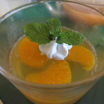 壱弐参 CAFE - デザートその1,オレンジゼリー