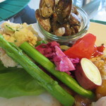 壱弐参 CAFE - ポテサラ、栗かぐやというさつまいも、新鮮サラダなど