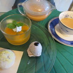 壱弐参 CAFE - デザート盛り合わせと、アールグレイのミルクティー