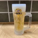 鶏と酎ハイ とり巣 - 生ビール　キリン一番絞り　中