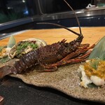 川奈 - 鮑肝ソース、伊勢海老ウニバターソース