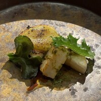 四季彩鉄板くさの - 鮮魚と帆立貝柱のソテー