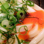 極浄うどん うだま - 2014.4とり天生醤油温玉トッピング