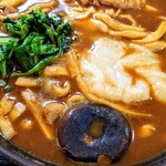 岩正 - デラックス味噌煮込みうどん（海老天・卵・鶏肉・餅）＋大盛