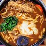 岩正 - デラックス味噌煮込みうどん（海老天・卵・鶏肉・餅）＋大盛