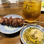 焼鳥 絶好鳥 - レバー　にんにくごま油ダレ