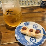 焼鳥 絶好鳥 - ウーロンハイ　鳥ささみの梅肉