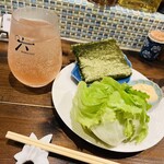 焼鳥 絶好鳥 - ビネガー酒　ピンクグーレプフルーツ　お通し