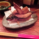 グルクン唐揚げ、サンダーバード２号みたいな。