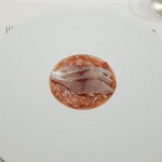 CHIUnE - 明石鬼あじと毛蟹にフルーツトマトソース